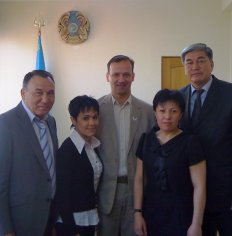 Mahmud Eskindirov, Irina Soldatenko, Viktor Saaron, Karlygash Kalieva and Hairbolat Haidarov