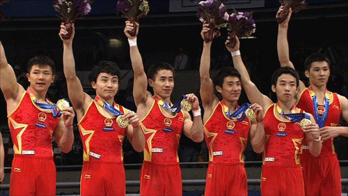 china gymnastics team WC 2011
